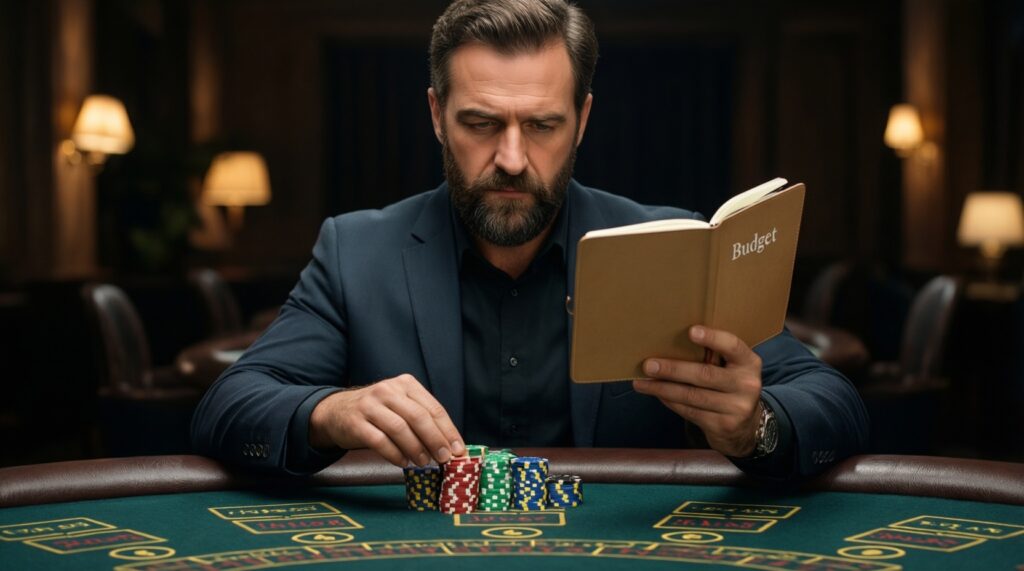 การบริหารเงินทุน (Bankroll Management) สำหรับรูเล็ต แบล็คแจ็ค และสล็อต: ตั้งงบ แบ่งพอร์ต และกำหนดขีดจำกัดขาดทุน/กำไร - иллюстрация