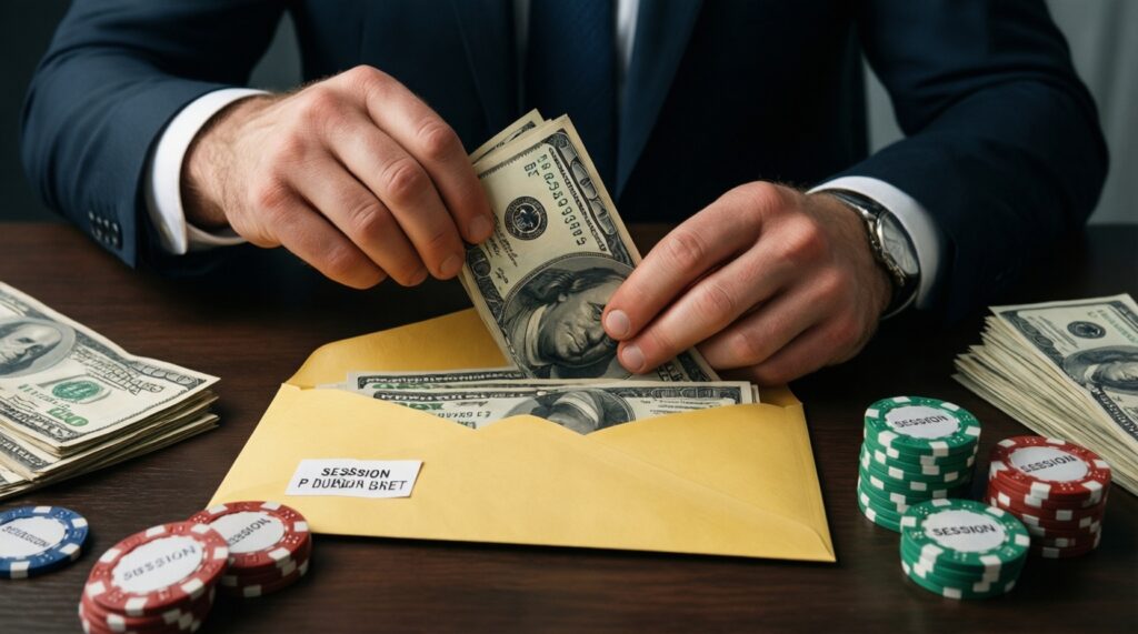 การบริหารเงินทุน (Bankroll Management) สำหรับรูเล็ต แบล็คแจ็ค และสล็อต: ตั้งงบ แบ่งพอร์ต และกำหนดขีดจำกัดขาดทุน/กำไร - иллюстрация