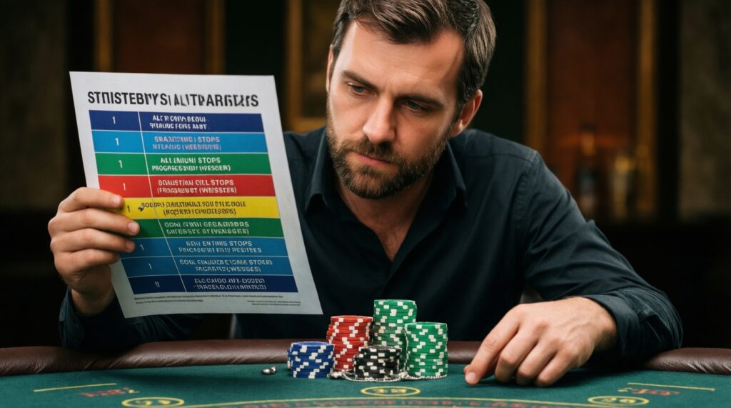 กลยุทธ์รูเล็ตแบบแบ่งไม้ (Flat Betting) vs การไล่เงิน: วิธีลดความเสี่ยงจากโต๊ะจำกัดเดิมพัน - иллюстрация