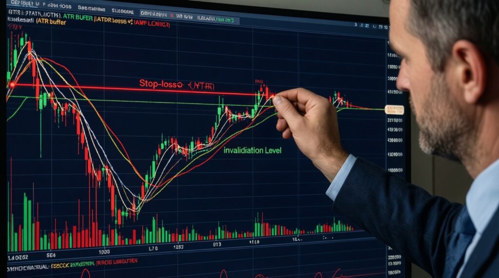 การตั้งเป้าหมายกำไรและจุดหยุดขาดทุน (Stop-Loss/Take-Profit) เพื่อเล่นให้มีวินัย - иллюстрация