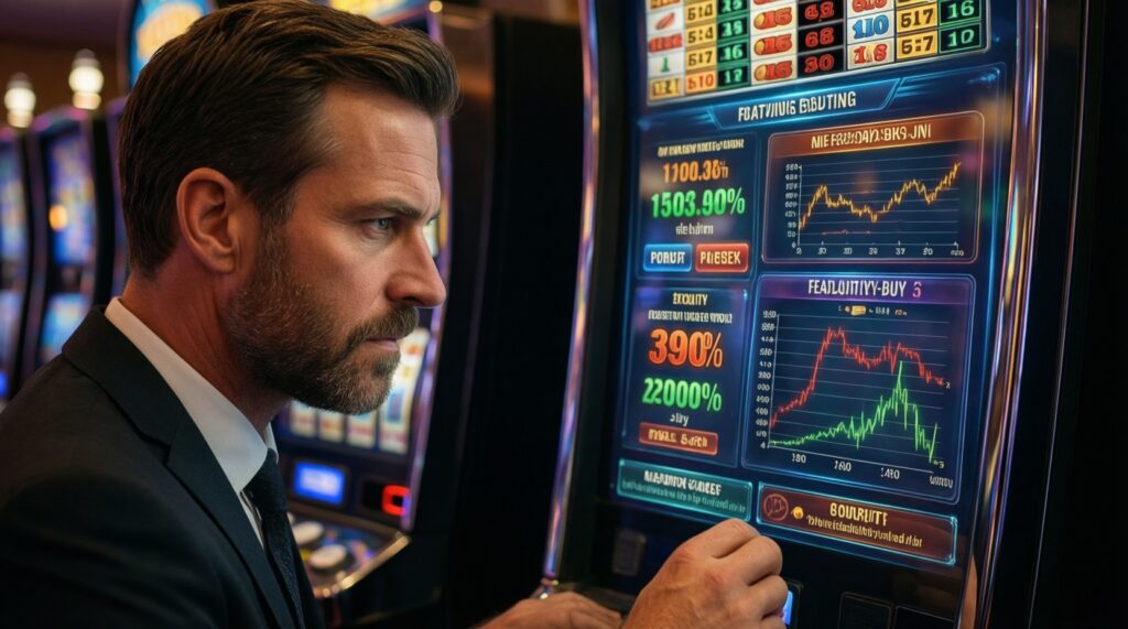สล็อต: ทำความเข้าใจ RTP และความผันผวน (Volatility) เพื่อเลือกเกมให้เข้ากับสไตล์และงบ - иллюстрация