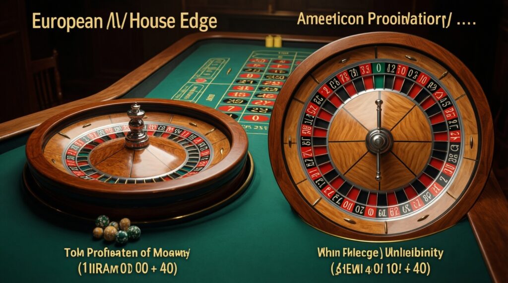- รูเล็ตแบบยุโรป vs อเมริกัน: ความได้เปรียบของเจ้ามือ (house edge) ต่างกันแค่ไหนและส่งผลต่อกลยุทธ์อย่างไร - иллюстрация