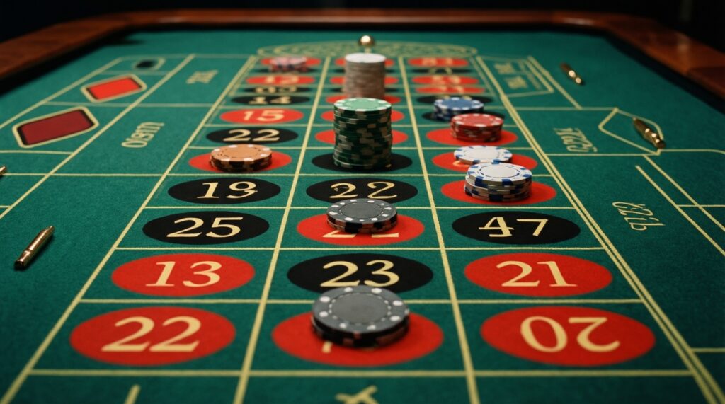 Roulette bet selection: even-money bets vs dozens/columns vs straight-up numbers - иллюстрация