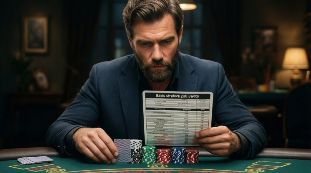 Blackjack basics for winning: why basic strategy beats intuition over thousands of hands - иллюстрация