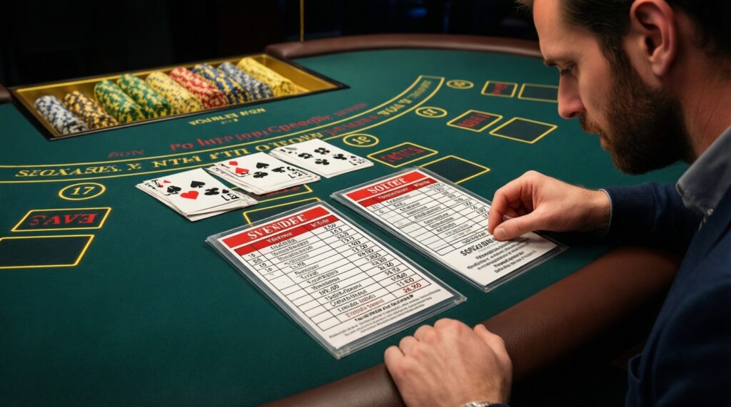 How rules and table conditions affect blackjack odds (dealer stands on soft 17, blackjack payout, decks) - иллюстрация